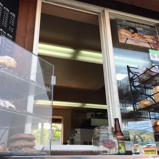 a display of pastries and pastries