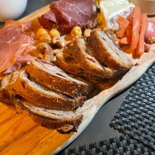 Charcuterie served with Jamon Serrano 18 month &amp; Smoked Margaret Duck Breast and truffle tremor