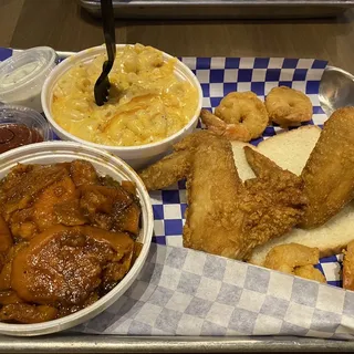 4 Shrimp and 2 Piece Fish Platter