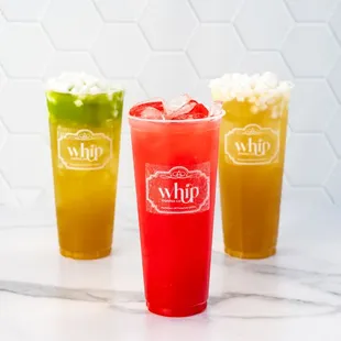 Pandan Sugarcane, Fresh Watermelon Juice, Coconut Bits sugarcane.