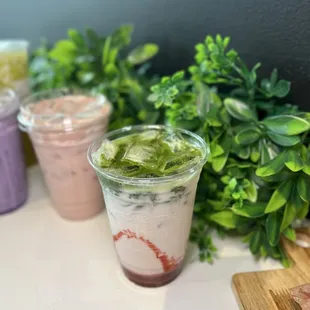 Strawberry Matcha Latte