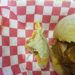 a pulled pork sandwich