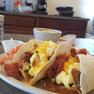 The breakfast tacos are amazing!