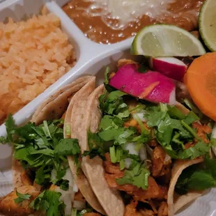 Chicken taco plate
