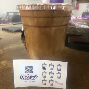 20z Whippt Cold Dark, Almond, White Mocha &amp; Loyalty card. 9th drink FREE