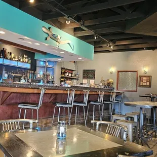 a restaurant with tables and chairs