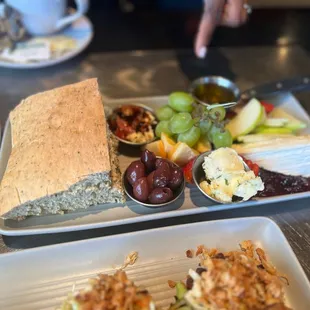 a plate of food on a table