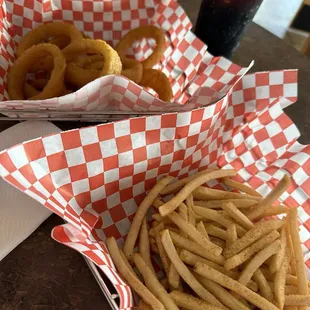 Onion Rings and French Fries