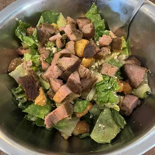 Build your own salad with smoked tri tip