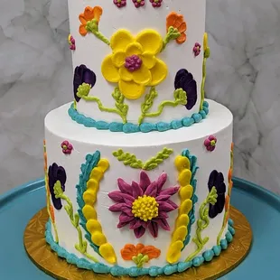 Cinco de Mayo inspired Mini Tiered Cake.