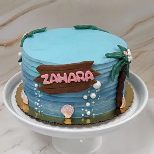 Underwater themed cake for a special little girl.