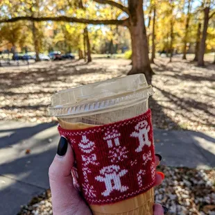 Iced gingerbread latte