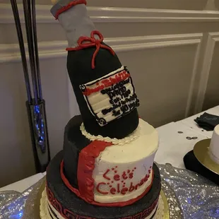 WTF is this???? My friend ordered a 40th bday cake with a wine bottle. This is short and stubby. Deformed and unacceptable.