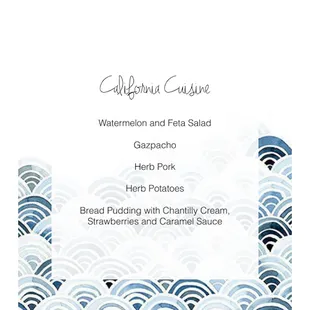 California Cuisine Menu