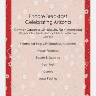 Breakfast Event Menu