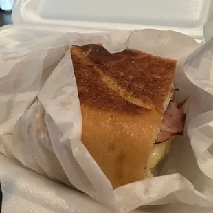 Nice and toasted and delicious cuabano sandwich.