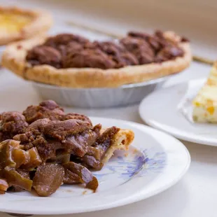 Pear Ginger pie (front), quiche (back)