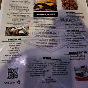 Food menu