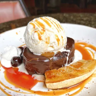 Hot Fudge Brownie with Ice Cream