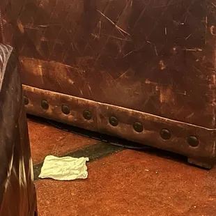 Trash on floor