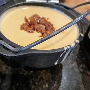 Cheese dip close up