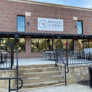 the front of the building