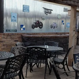 outdoor seating area