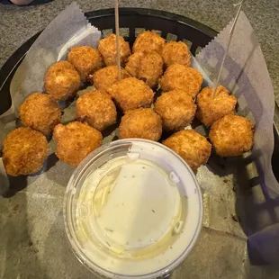 Deep fried cheese balls