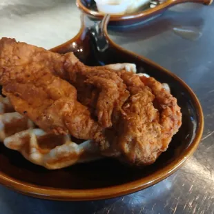 Chicken and waffles