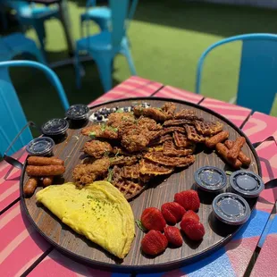 Chicken and waffle board