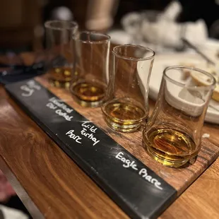 Custom bourbon flight