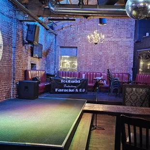 Nice stage for live music and  karaoke