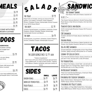 Menu as of Nov 2024 (2 of 2)
