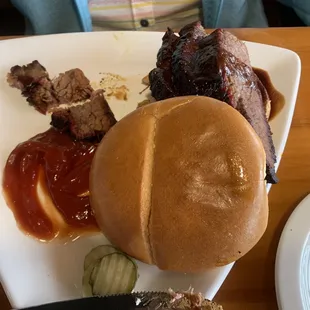 Overnight Brisket Sandwich- served with fries.