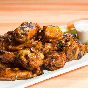 Whiskey Wings in Alabama White Sauce
