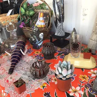 a variety of items on a table