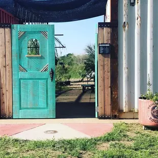 the entrance to the barrel house