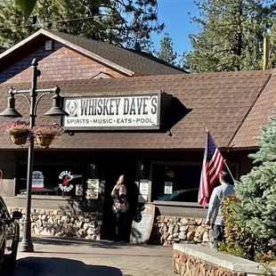 the front of the building