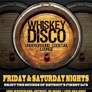 a wooden barrel with the words, friday and saturday nights