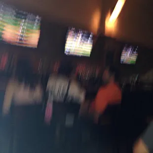 a blurry image of a bar