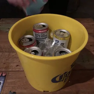 A kind stranger bought us gals a bucket of seltzer