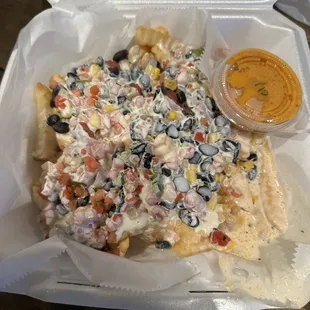 Loaded single barrel fries