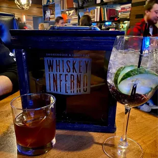 Whiskey Inferno Smoked Manhattan &amp; Gin and Tonic