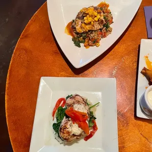 Mango Salmon and Boursin Chicken