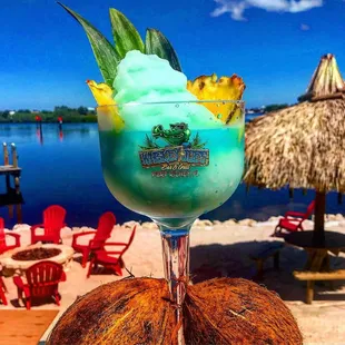 True Blue served in a souvenir cup