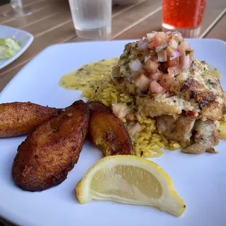 Crab & Shrimp Topped Grouper