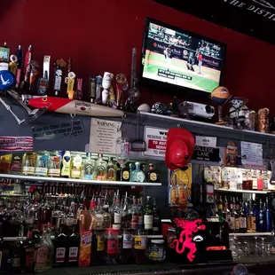 a view of a sports bar