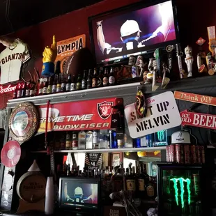 a bar with a lot of alcohol