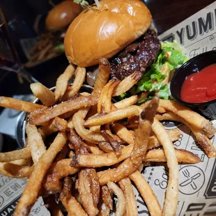 Swiss and mushroom burger