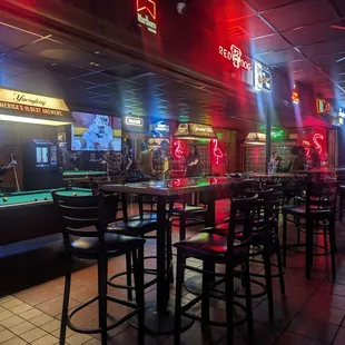 a pool table and billiards